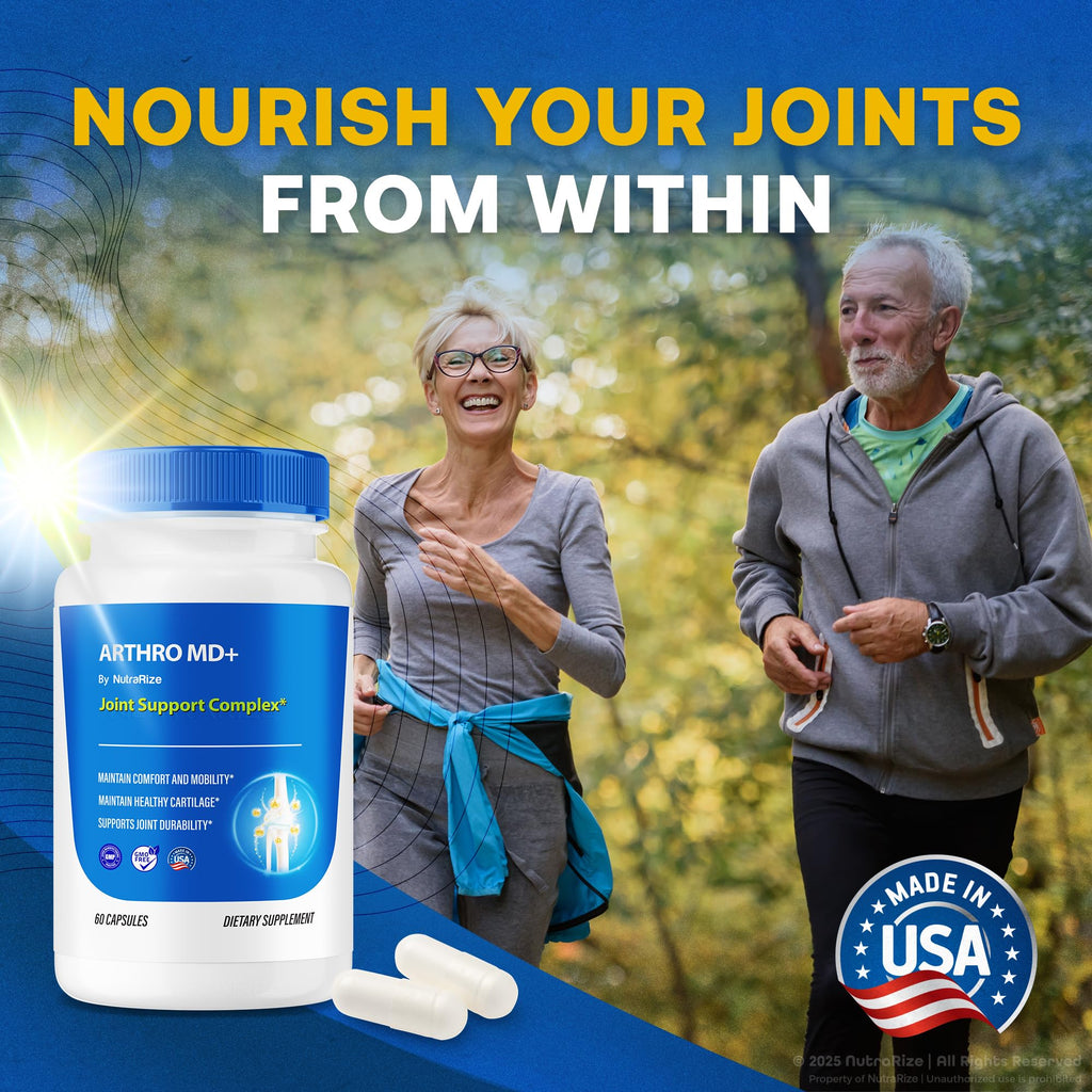 NutraRize (3 Pack) Arthro MD+ Capsules, Official Arthro MD Joint Support, All Natural Formula to Support Flexibility and Mobility, Premium Pills for Healthy Joints, Arthro M D Review (180 Capsules) - TrustMedUSA