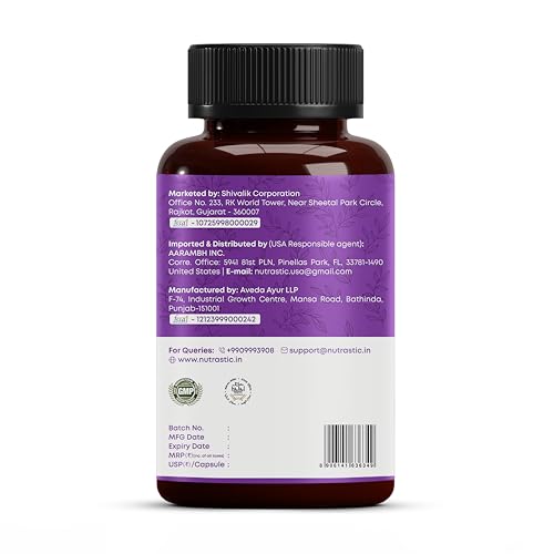 Nutrastic Aller Veda Respiratory Wellness Supplement with Pure Tulsi, Amla, Turmeric, and Neem | Natural Support for Healthy Breathing | 60 Caps - TrustMedUSA