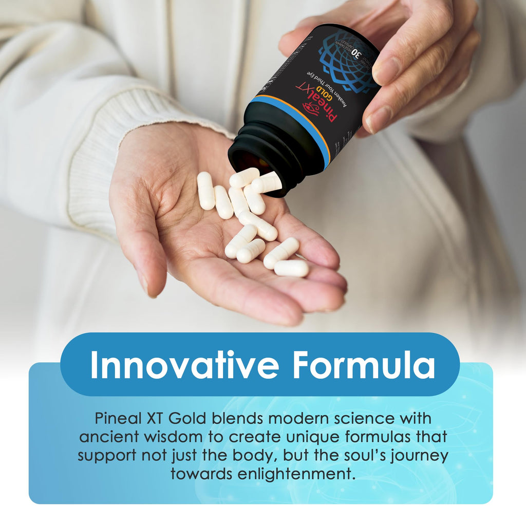 Nutraville Pineal XT Gold - Pineal Gland Supplement - Third Eye Awakening - Focus and Memory Supplement for Brain - 7 Powerful Ingredients Decalcify, Detox, and Activate Your Pineal Gland, 2 Pack - TrustMedUSA
