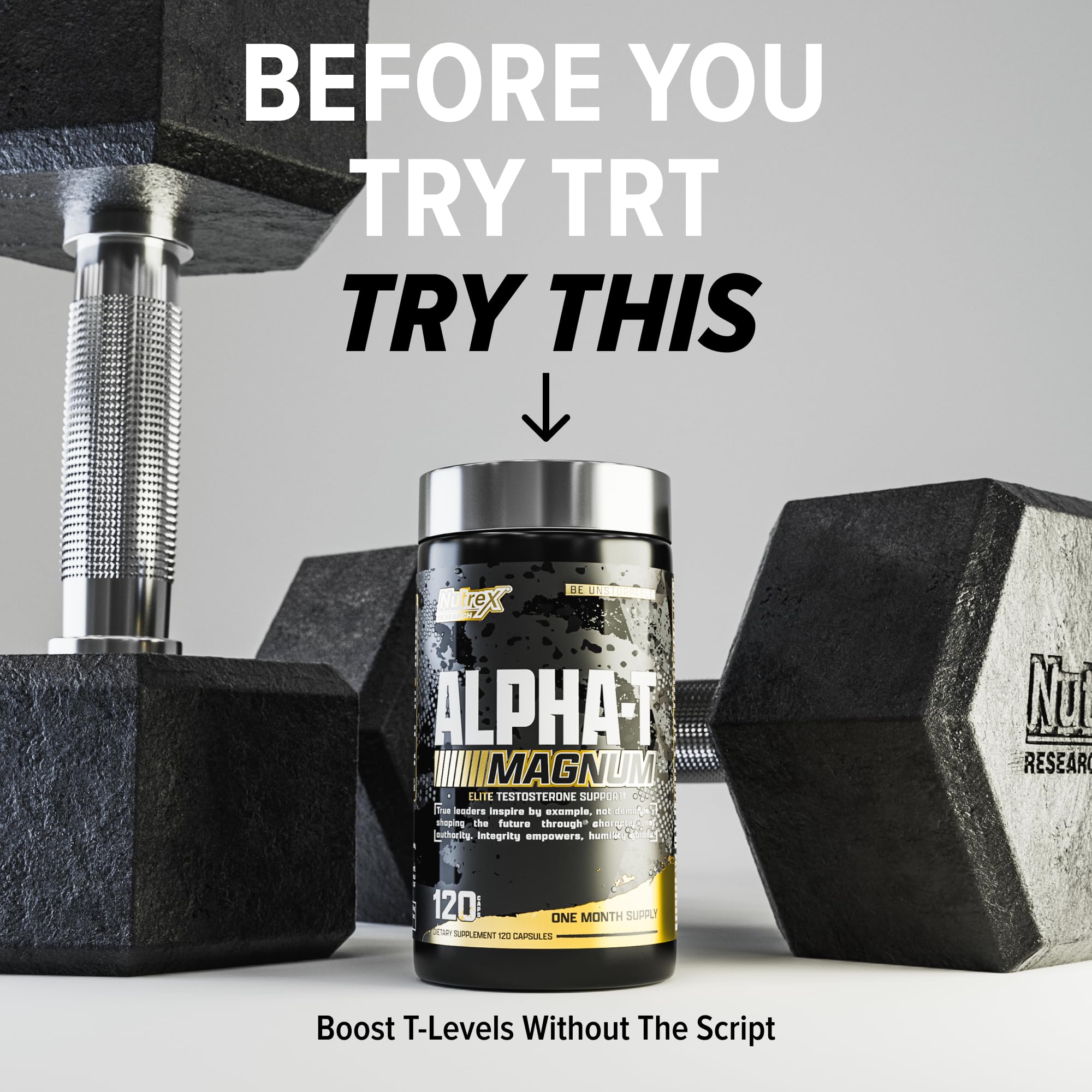 Nutrex Research Alpha-T Magnum Testosterone Support for Men | Anabolic Supplement with Tongkat Ali, Fadogia Agrestis, Shilajit and Ashwagandha | Muscle Builder for Strength, Growth & Hormone Balance - TrustMedUSA