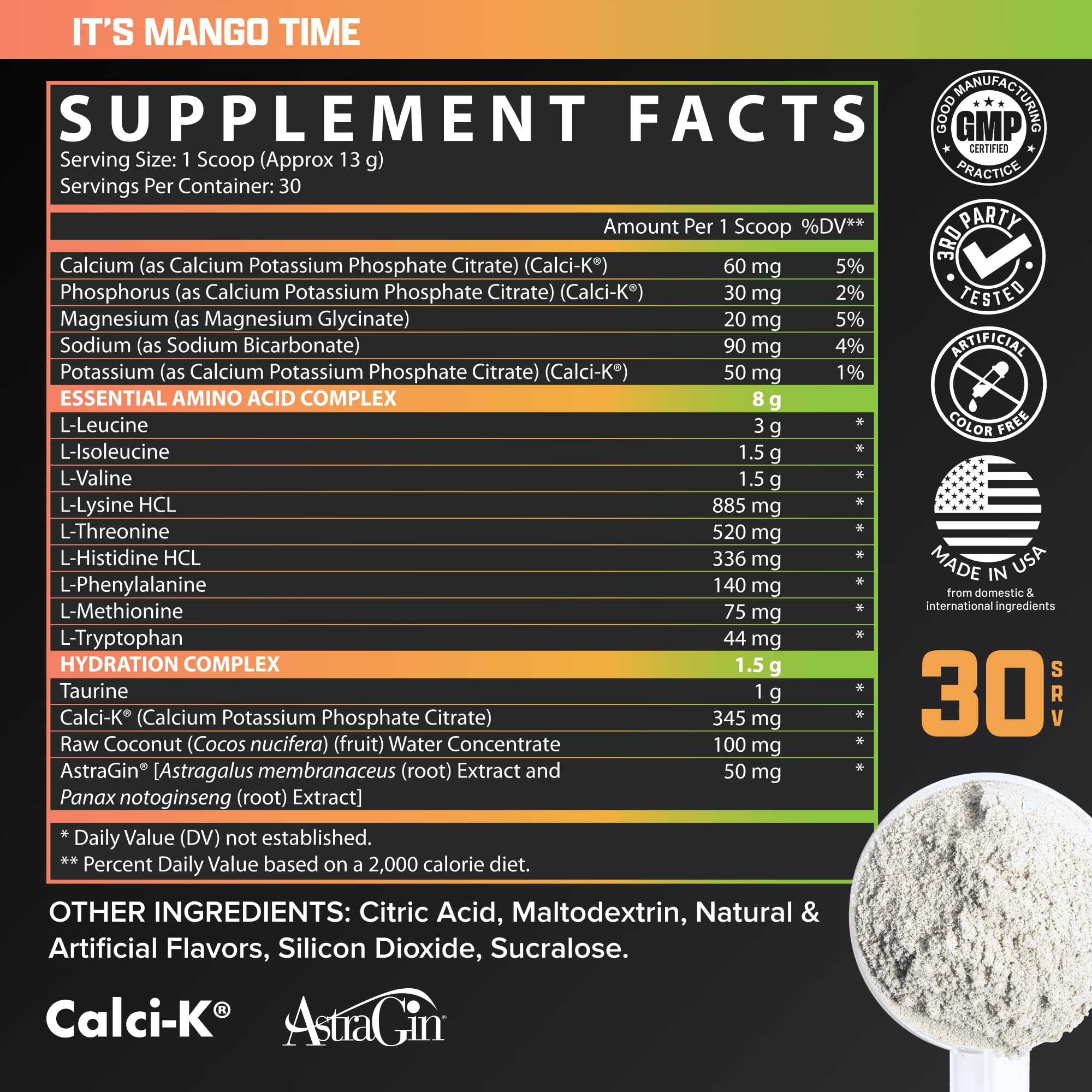 Nutrex Research EAA Hydration | EAAs + BCAA Powder | Muscle Recovery, Strength, Muscle Building, Endurance | 8G Essential Amino Acids + Electrolytes | 30 Servings It's Mango Time - TrustMedUSA
