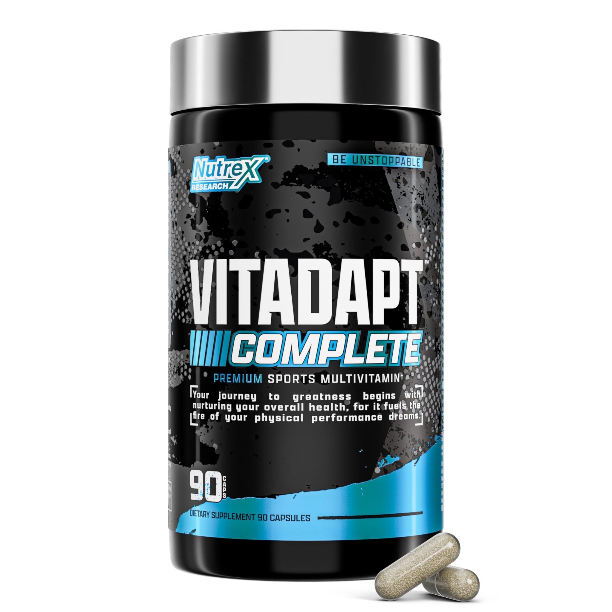 Nutrex Research Vitadapt Complete Sports Multivitamin for Men - 24 Vitamins, KSM-66 Ashwagandha and Minerals for Athletes - Mens Multivitamin (90 Capsules) - Maple Wellness Supplements