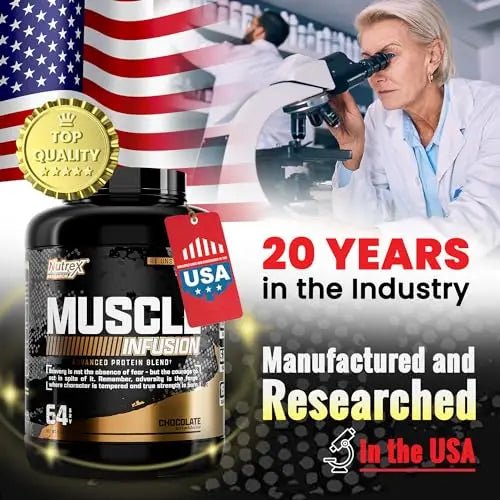 Nutrex Research Whey Protein Powder, Chocolate Muscle Infusion Whey Isolate w/EAA - TrustMedUSA
