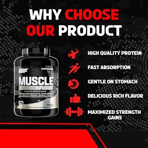 Nutrex Research Whey Protein Powder, Vanilla Muscle Infusion Whey Isolate w/EAA - TrustMedUSA
