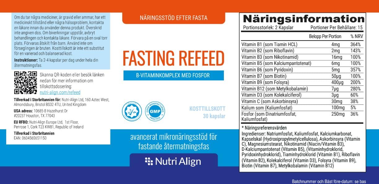 Nutri-Align Fasting Refeed Multivitamin | 30 Fasting Multi Vitamin Capsules | Multivitamin for Men & Women | Vitamin B Complex, Phosphorus & Vitamin D & C Fasting Multivitamins | Gluten Free - TrustMedUSA