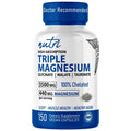 Nutri Triple Magnesium Complex 440mg - Magnesium Glycinate, Malate, & Taurinate - 100% Chelated for Maximum Absorption - 120 Vegan Capsules - Triple Complex Magnesium - Magnesio Triple Complex - TrustMedUSA