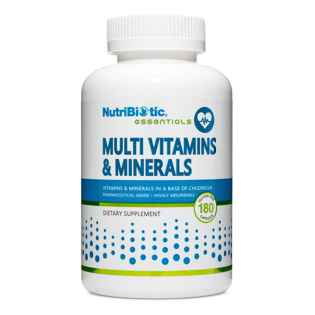 NutriBiotic – Multi Vitamins & Minerals, 180 Ct Capsules (Formerly Hypoallergenic Multiple) | 72 Pure Trace Elements in a Base of Chlorella | Pharmaceutical-Grade & Highly Absorbable | Gluten Free - TrustMedUSA