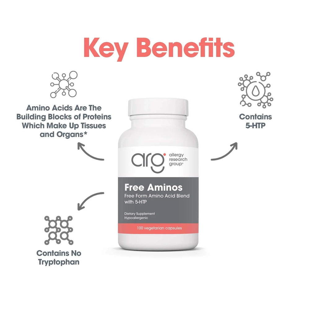 Nutricology Free Aminos Supplement - Essential Amino Acids Complex, Lean Muscle Mass Support, Vegetarian Capsules - 100 Count - TrustMedUSA