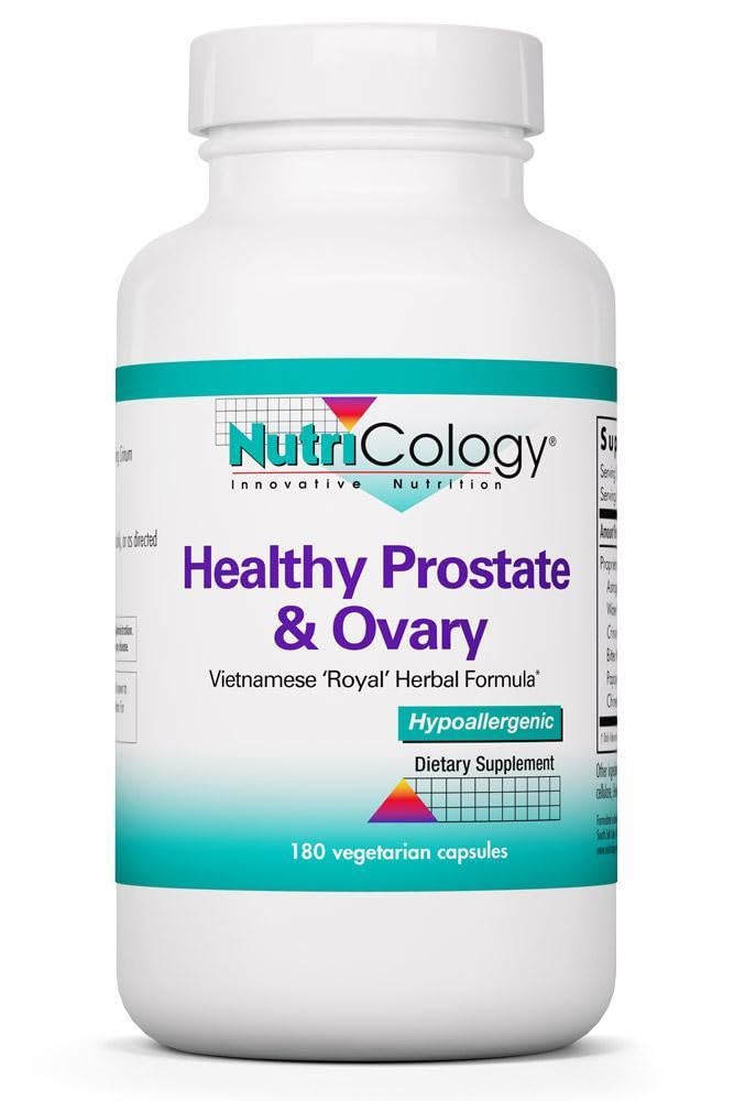 NutriCology Healthy Prostate & Ovary - Herbal Blend with Crinum Latifolium - Hormone Support for Men & Women - Vegetarian Capsules - Hypoallergenic Formula - 60 Servings - 180 Count - TrustMedUSA