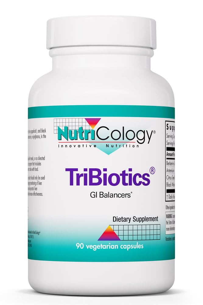 Nutricology TriBiotics - Berberine Artemisinin Botanical Blend - Gastrointestinal Support - Hypoallergenic - 45 Servings - 90 Capsules - TrustMedUSA