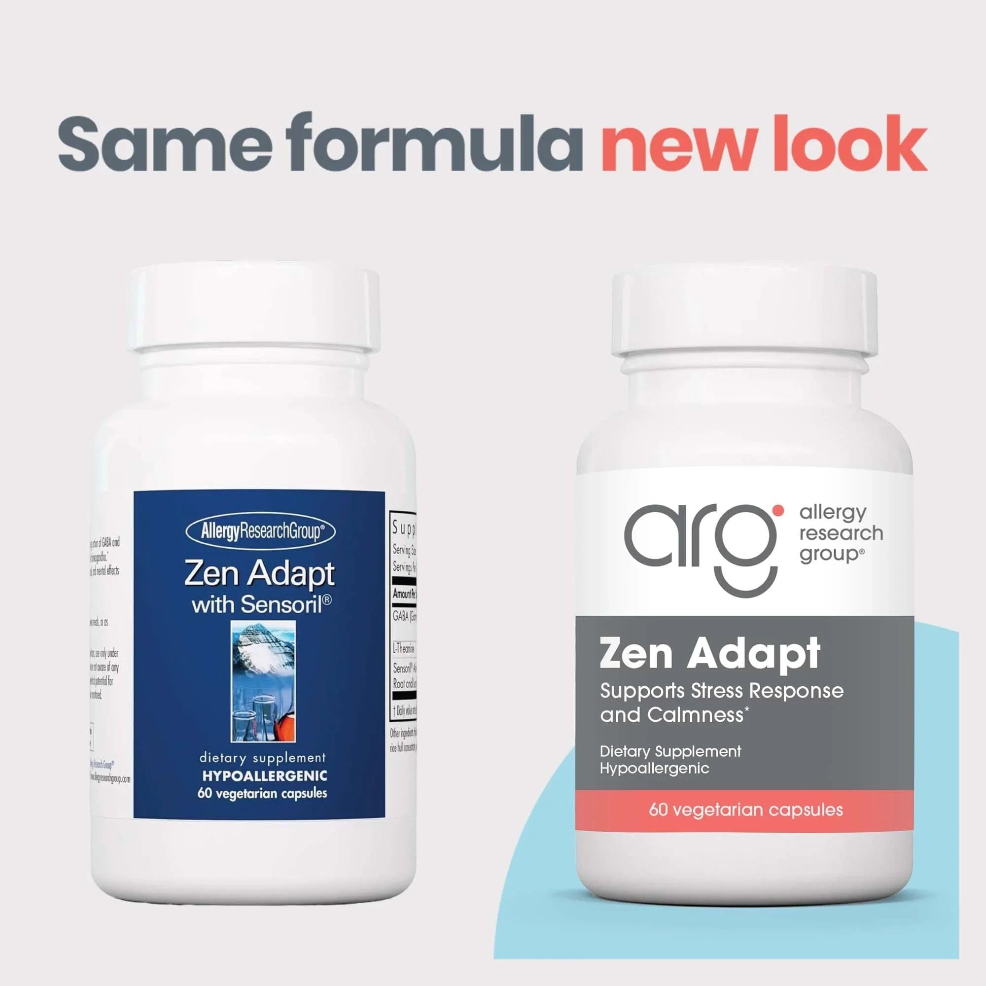 NutriCology ZenMind Adapt - 200 mg L-Theanine, 125 mg Ashwagandha & 550 mg GABA - Supports Stress Response and Calmness - Vegetarian Capsules - Hypoallergenic Formula - 30 Servings - 60 Capsules - TrustMedUSA