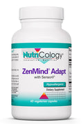 NutriCology ZenMind Adapt - 200 mg L-Theanine, 125 mg Ashwagandha & 550 mg GABA - Supports Stress Response and Calmness - Vegetarian Capsules - Hypoallergenic Formula - 30 Servings - 60 Capsules - TrustMedUSA
