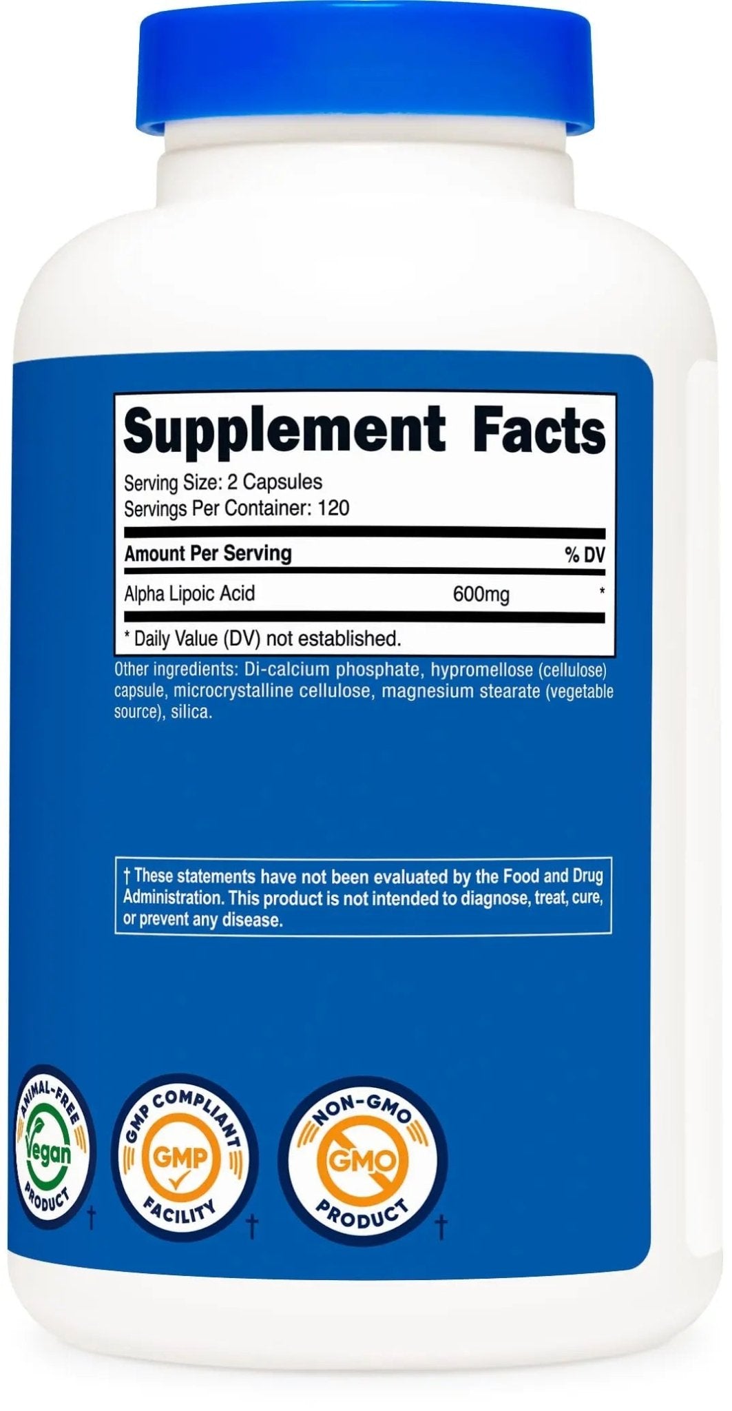 Nutricost Alpha Lipoic Acid 600mg Per Serving, 240 Capsules - Gluten Free, Vegetarian Capsules, Soy Free & Non-GMO - TrustMedUSA