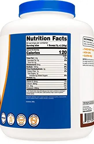 Nutricost Casein Protein Powder 5lb Chocolate - Micellar Casein, Gluten Free, Non-GMO - TrustMedUSA