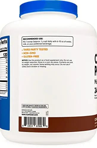 Nutricost Casein Protein Powder 5lb Chocolate - Micellar Casein, Gluten Free, Non-GMO - TrustMedUSA