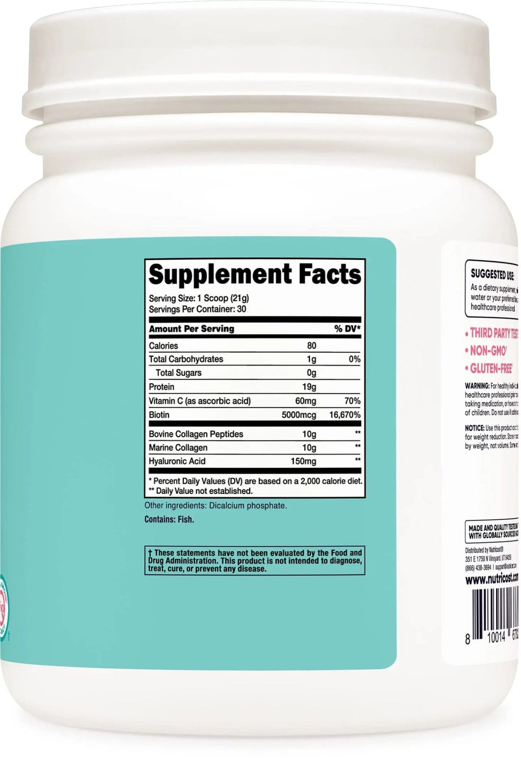 Nutricost Collagen for Women 30 Servings (Unflavored) - Grass-Fed Collagen Peptides - TrustMedUSA