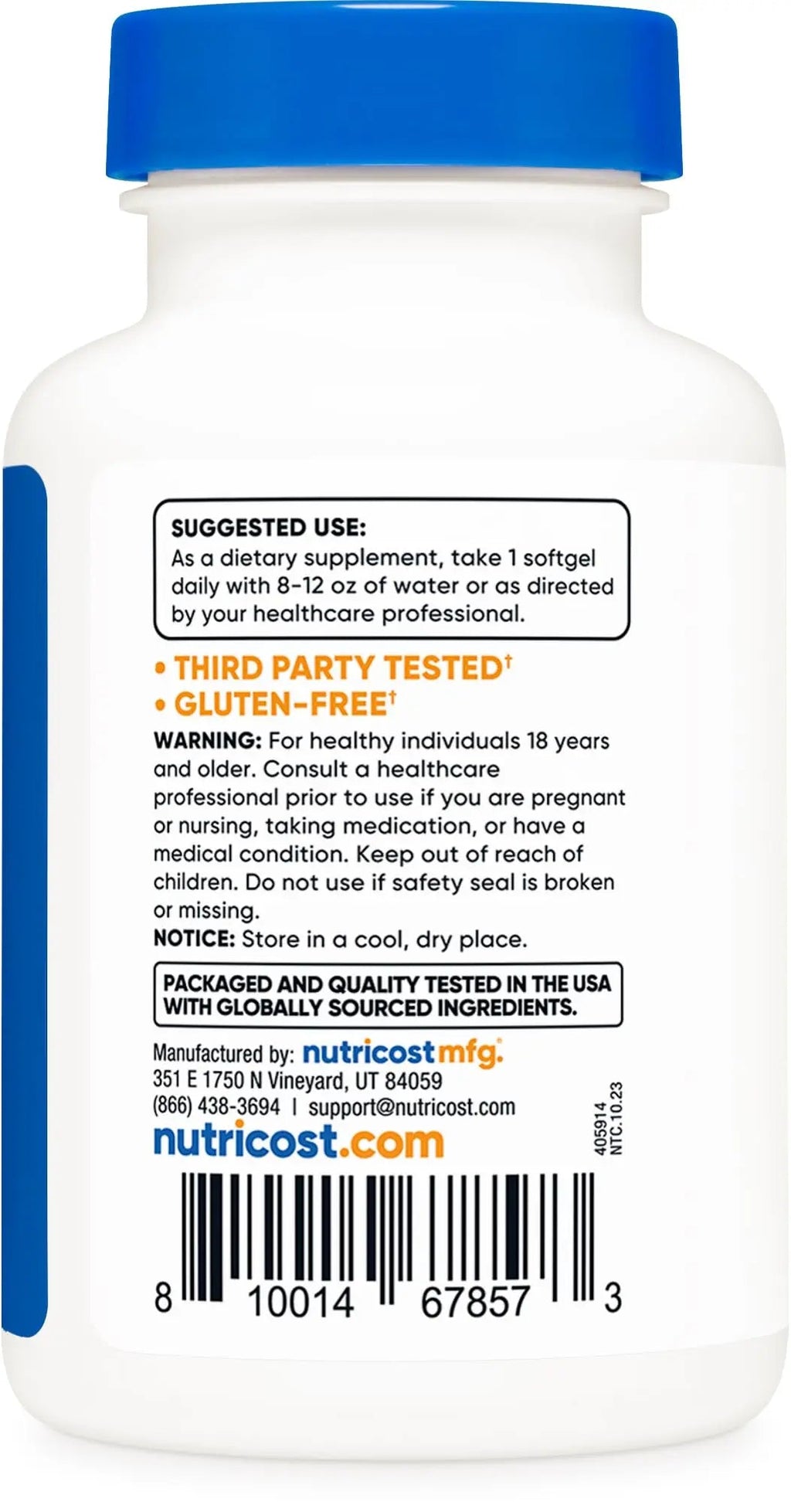 Nutricost CoQ10 Softgels (120 Servings / 100 Mg CoQ10 Per Serving) | Better Absorption - TrustMedUSA