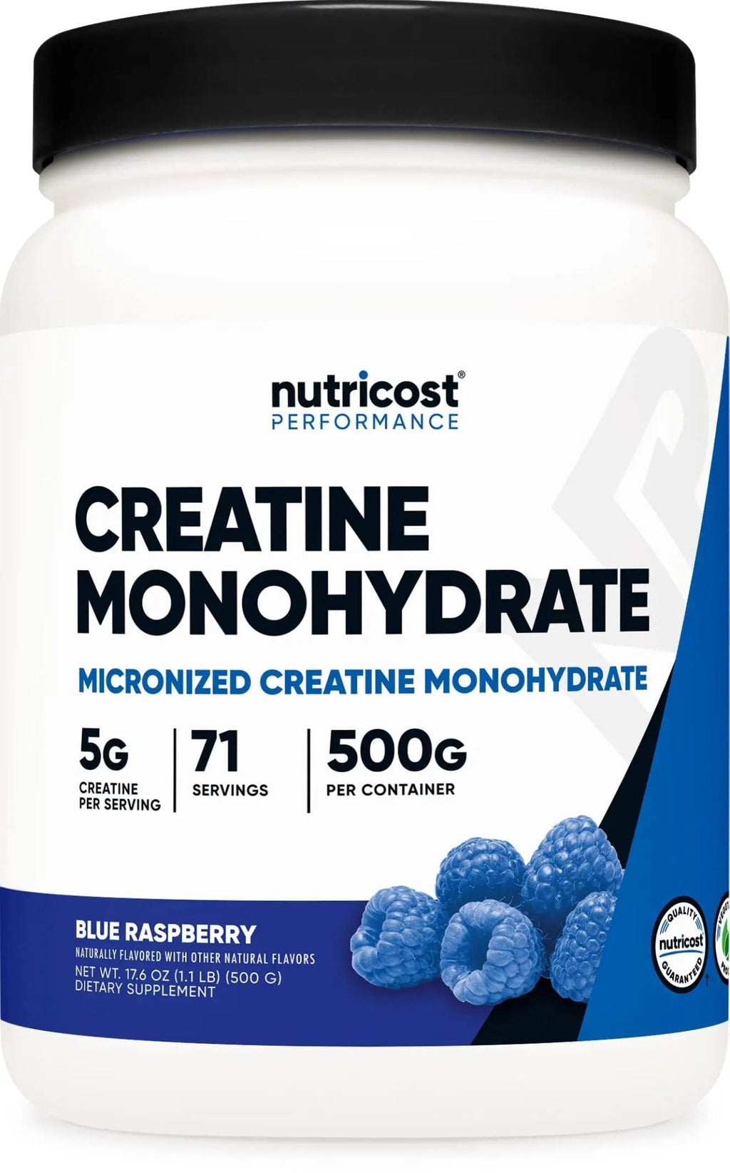 Nutricost Creatine Monohydrate Powder (Blue Raspberry), 500 Grams (1.1 LBS) - TrustMedUSA