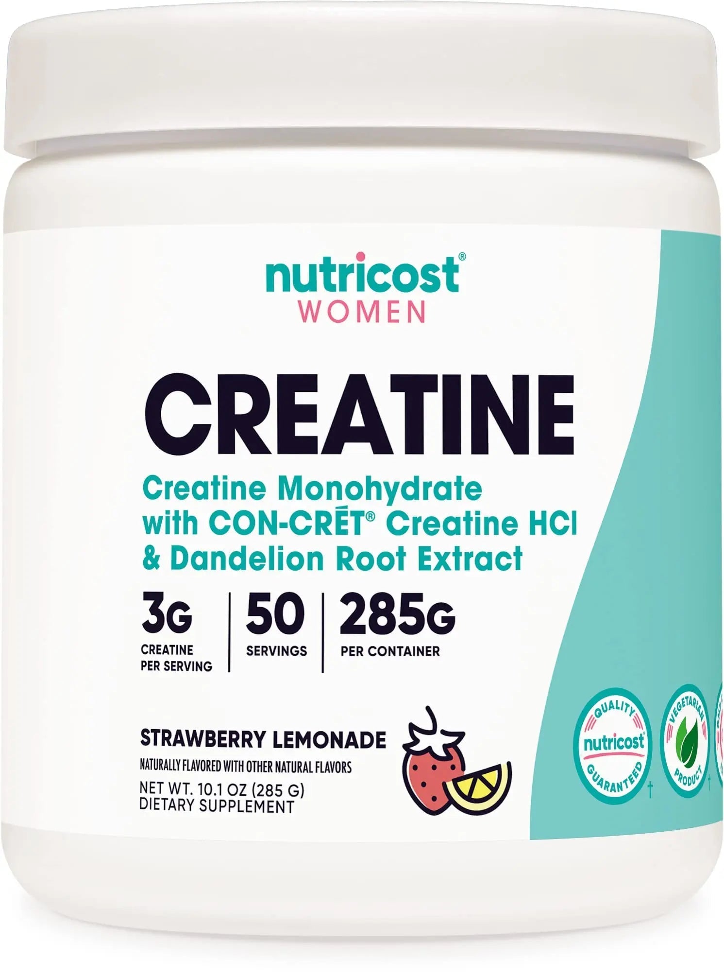 Nutricost Creatine Monohydrate Powder for Women, Micronized, Strawberry Lemonade - TrustMedUSA