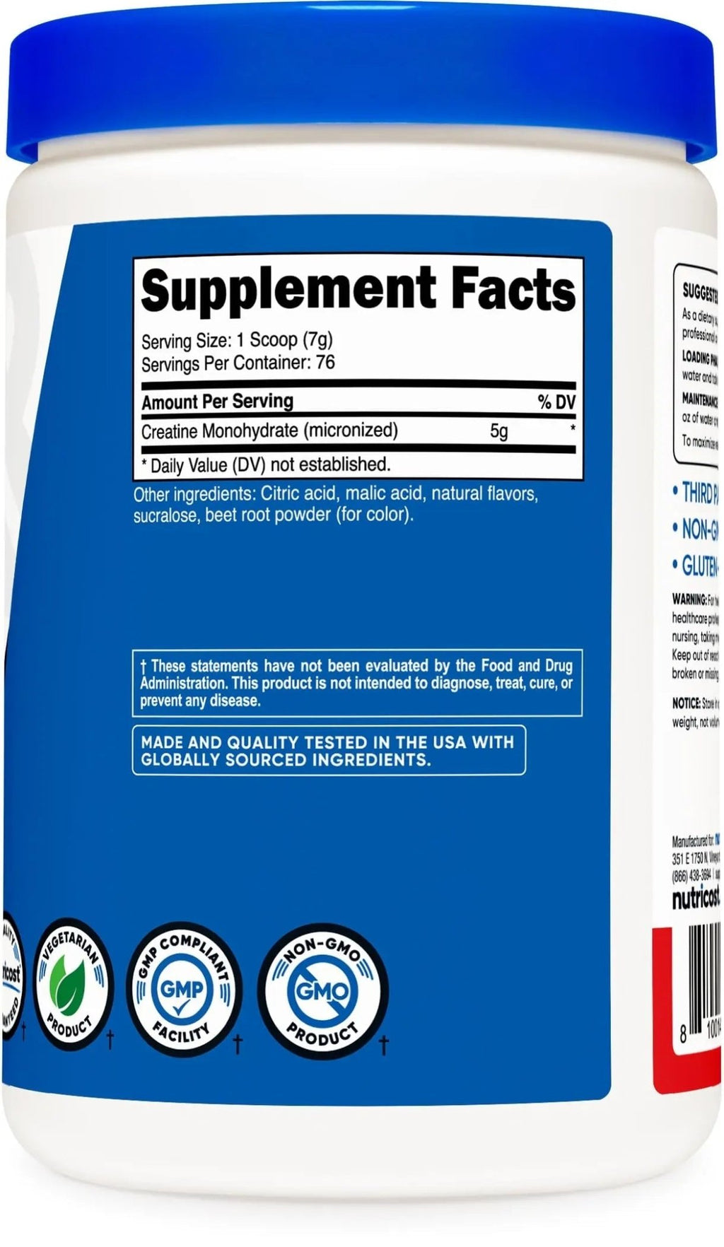 Nutricost Creatine Monohydrate Powder (Fruit Punch, 500 Gram) - TrustMedUSA