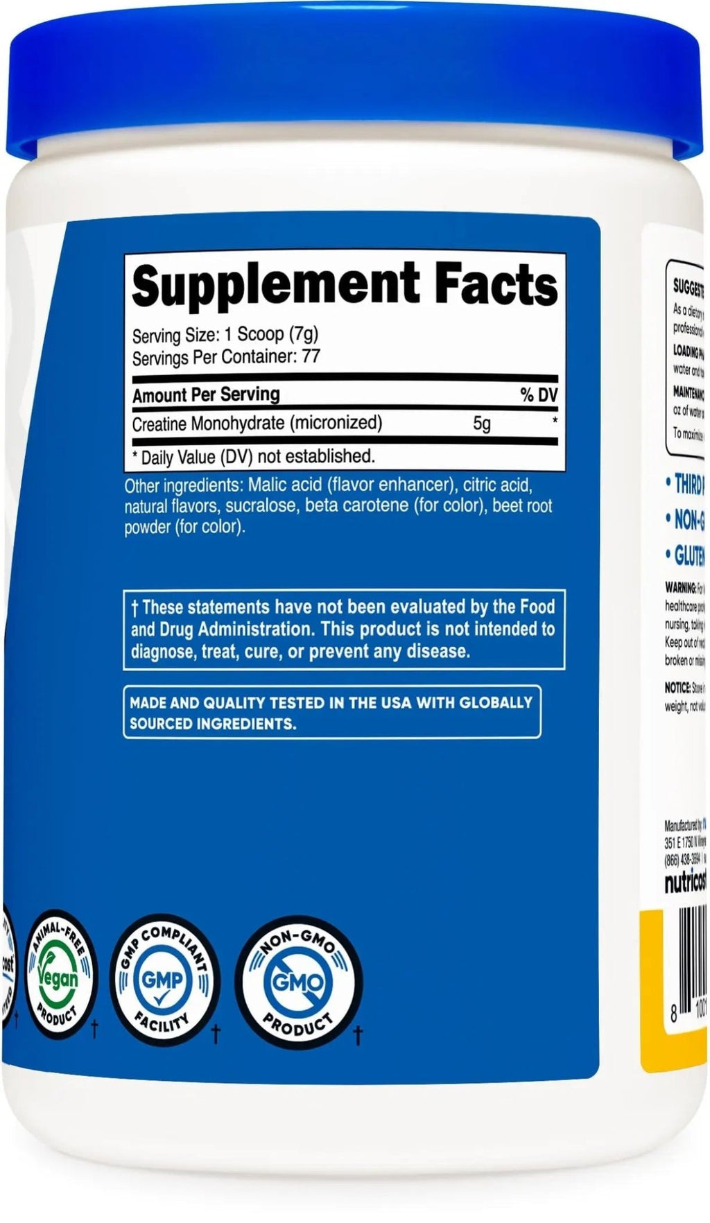 Nutricost Creatine Monohydrate Powder (Pineapple Mango, 500 Gram) - Micronized - TrustMedUSA