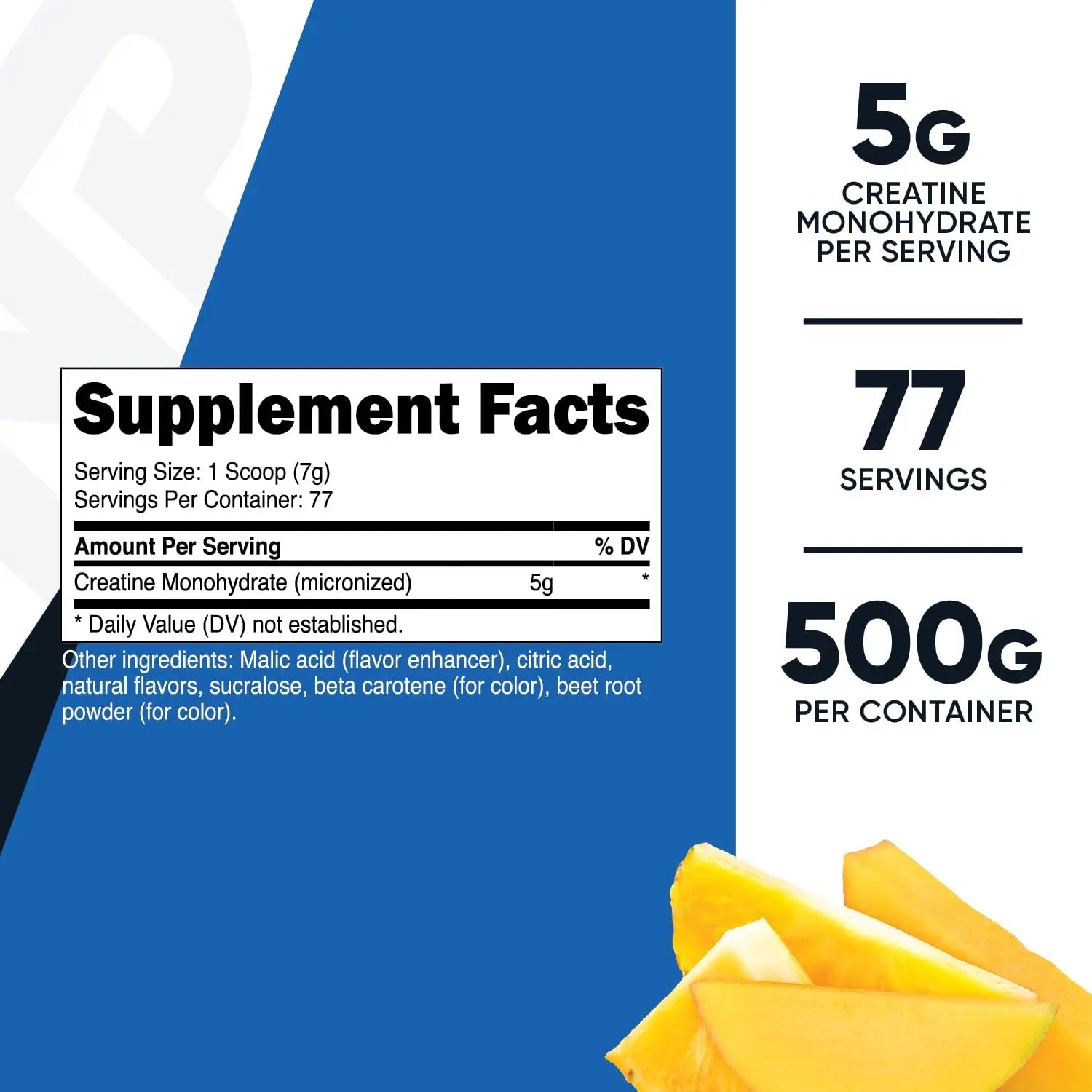 Nutricost Creatine Monohydrate Powder (Pineapple Mango, 500 Gram) - Micronized - TrustMedUSA