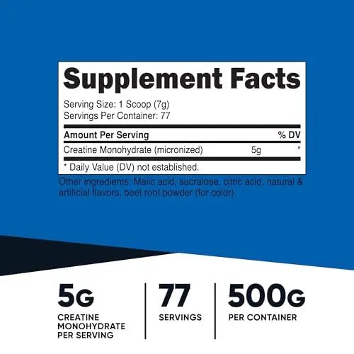 Nutricost Creatine Monohydrate Powder (Watermelon, 500 Gram) - Micronized Creatine - TrustMedUSA