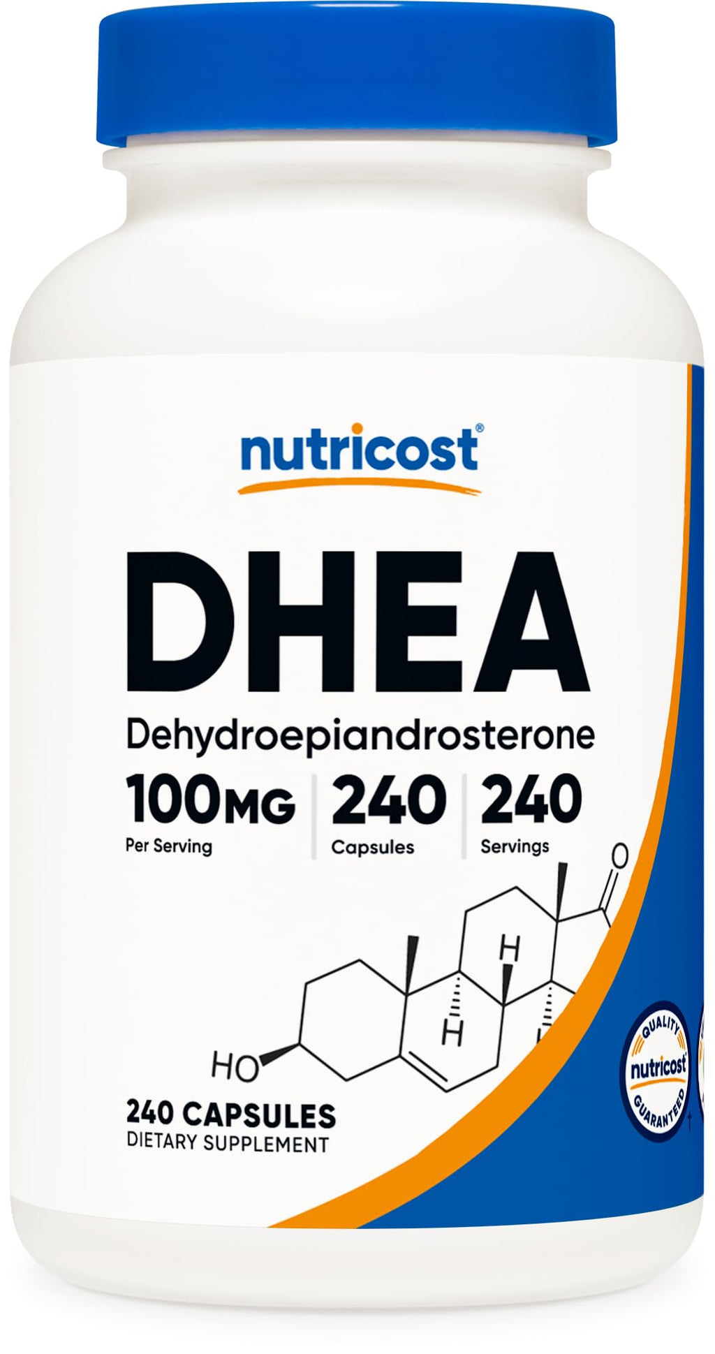 Nutricost DHEA 100mg, 240 Capsules - Gluten Free, Soy Free, Non-GMO, Supplement - TrustMedUSA