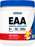 Nutricost EAA Powder 30 Servings (Fruit Punch) - Essential Amino Acids - Non-GMO, Gluten Free, Vegetarian Friendly - TrustMedUSA