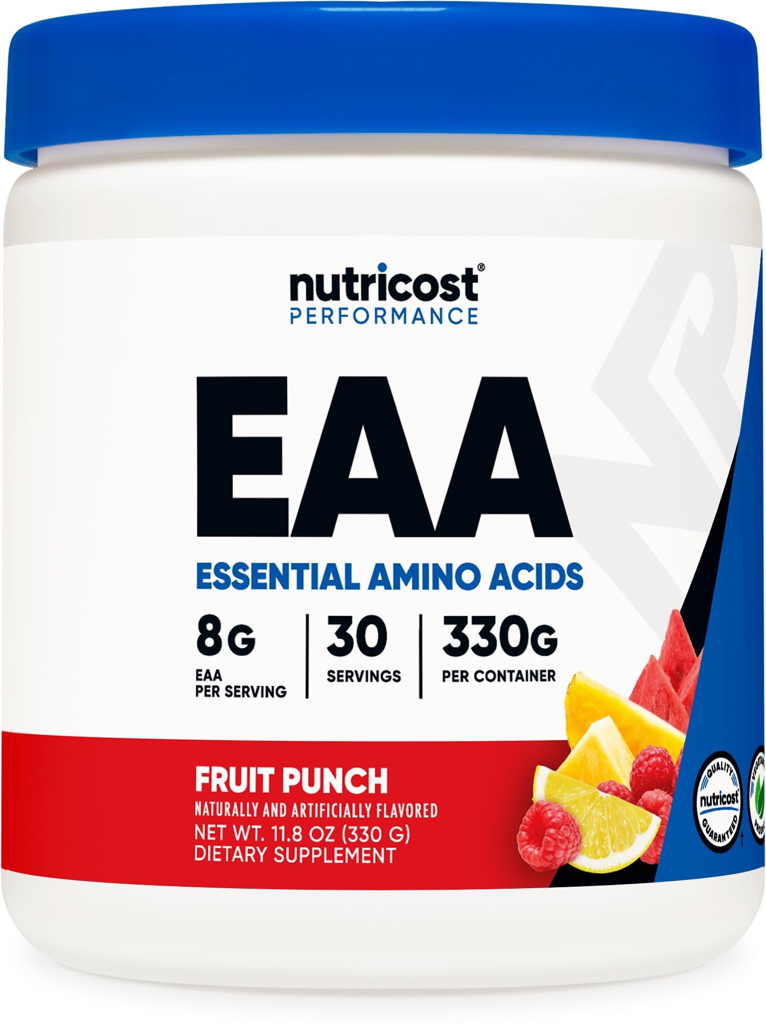 Nutricost EAA Powder 30 Servings (Fruit Punch) - Essential Amino Acids - Non-GMO, Gluten Free, Vegetarian Friendly - TrustMedUSA