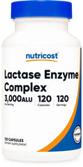 Nutricost Lactase Enzyme Complex 3,000 FCC ALU, 120 Vegetarian Capsules - Non-GMO - TrustMedUSA