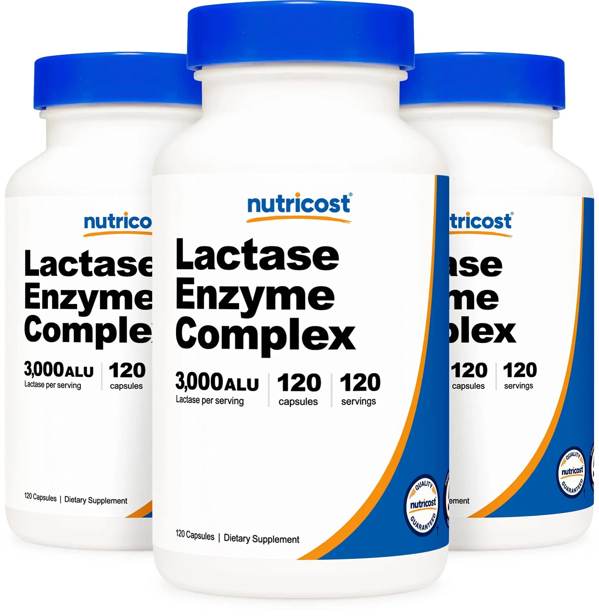Nutricost Lactase Enzyme Complex 3,000 FCC ALU, 120 Veggie Capsules - Non-GMO - TrustMedUSA