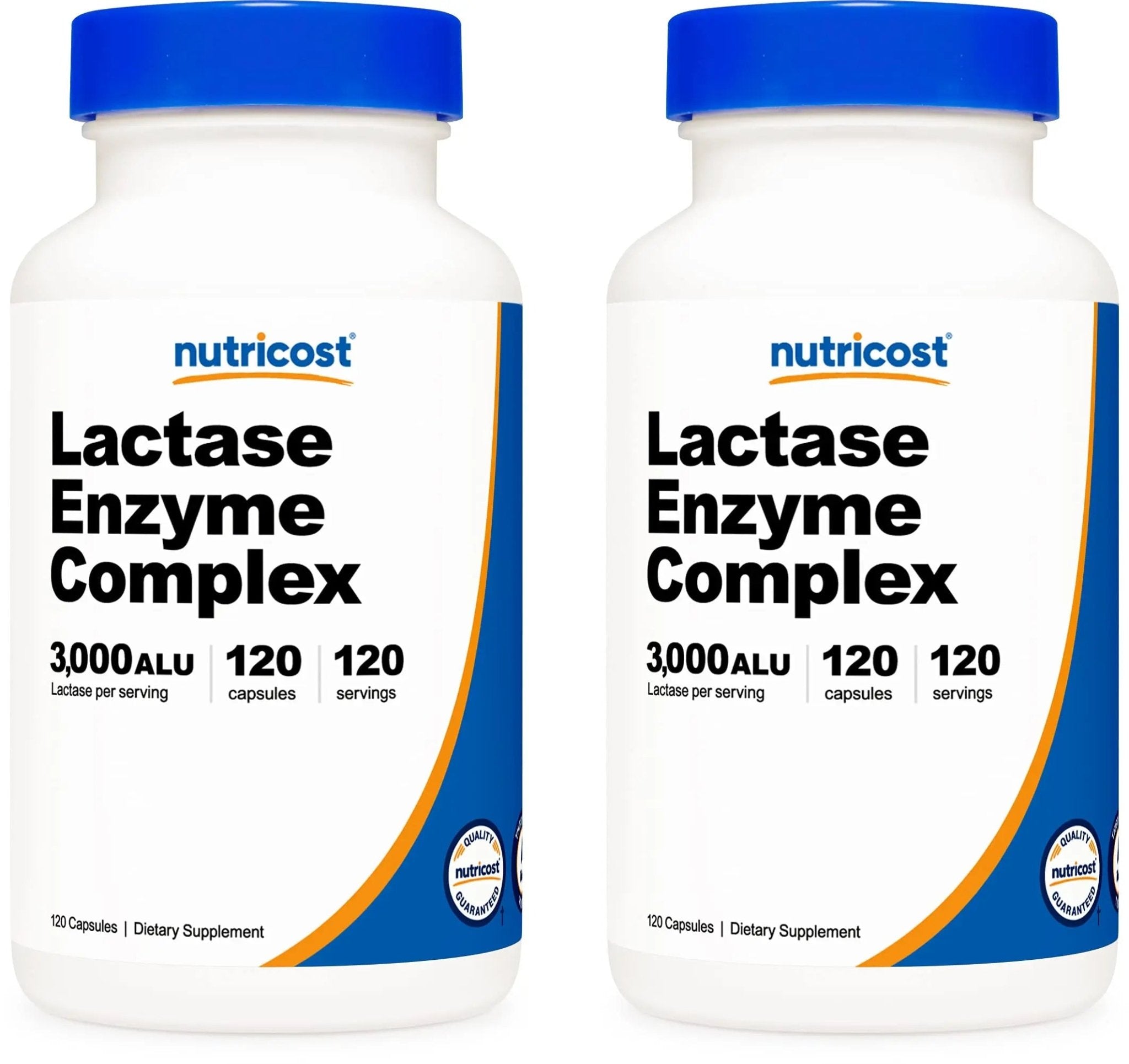 Nutricost Lactase Enzyme Complex 3,000 FCC ALU, 120 Veggie Capsules - Non-GMO - TrustMedUSA