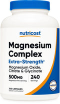Nutricost Magnesium Complex 500mg, 240 Capsules - Magnesium Oxide, Citrate, and Glycinate - Gluten Free and Non-GMO - TrustMedUSA