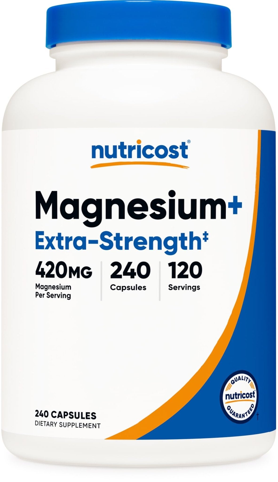 Nutricost Magnesium+ Extra Strength 420mg, 240 Capsules - 120 Servings. Magnesium Oxide and Glycinate - Non-GMO, Gluten Free, Vegan Friendly - TrustMedUSA