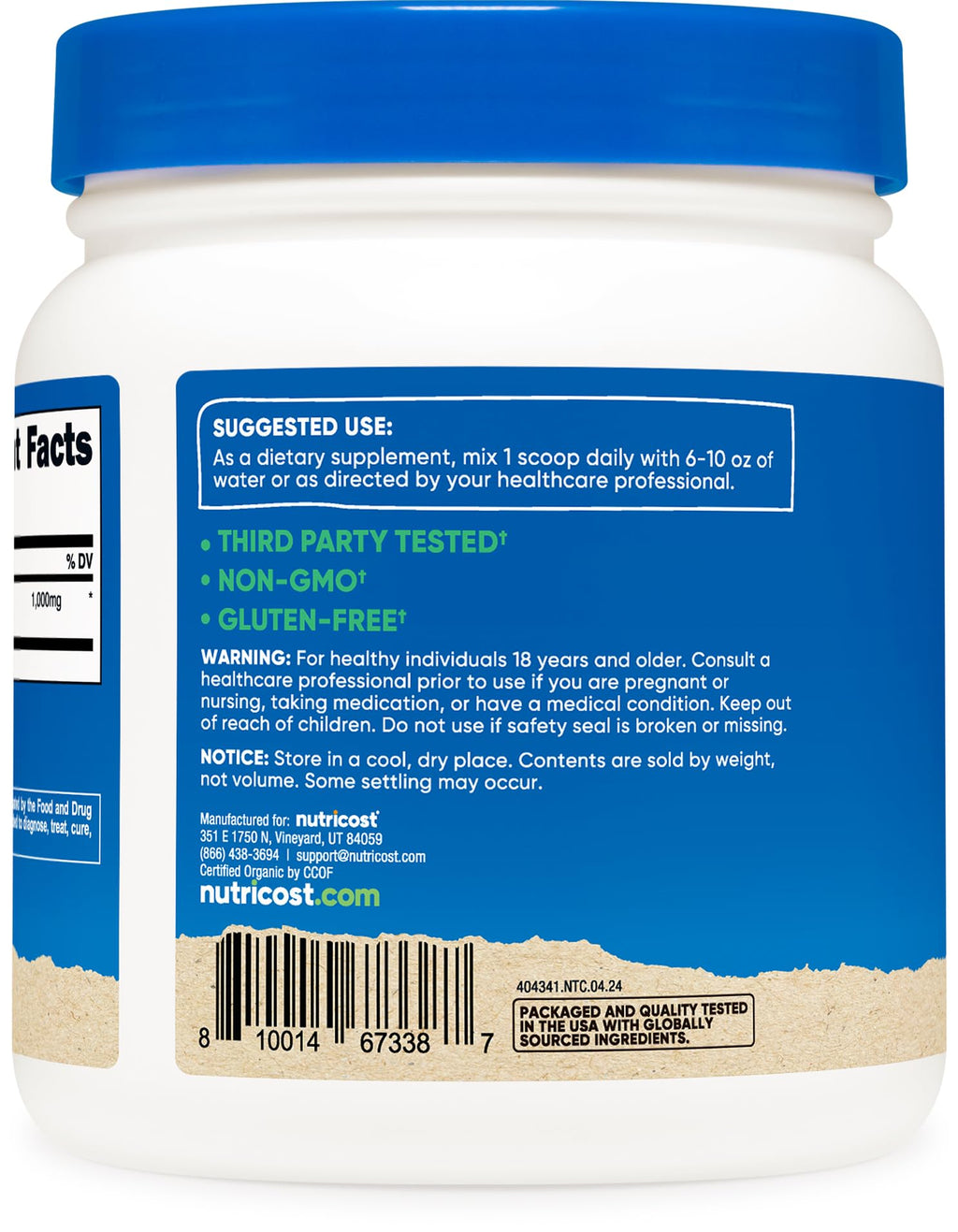 Nutricost Organic Irish Moss Powder (1 LB) - Gluten Free, Non-GMO, Vegetarian Friendly - TrustMedUSA