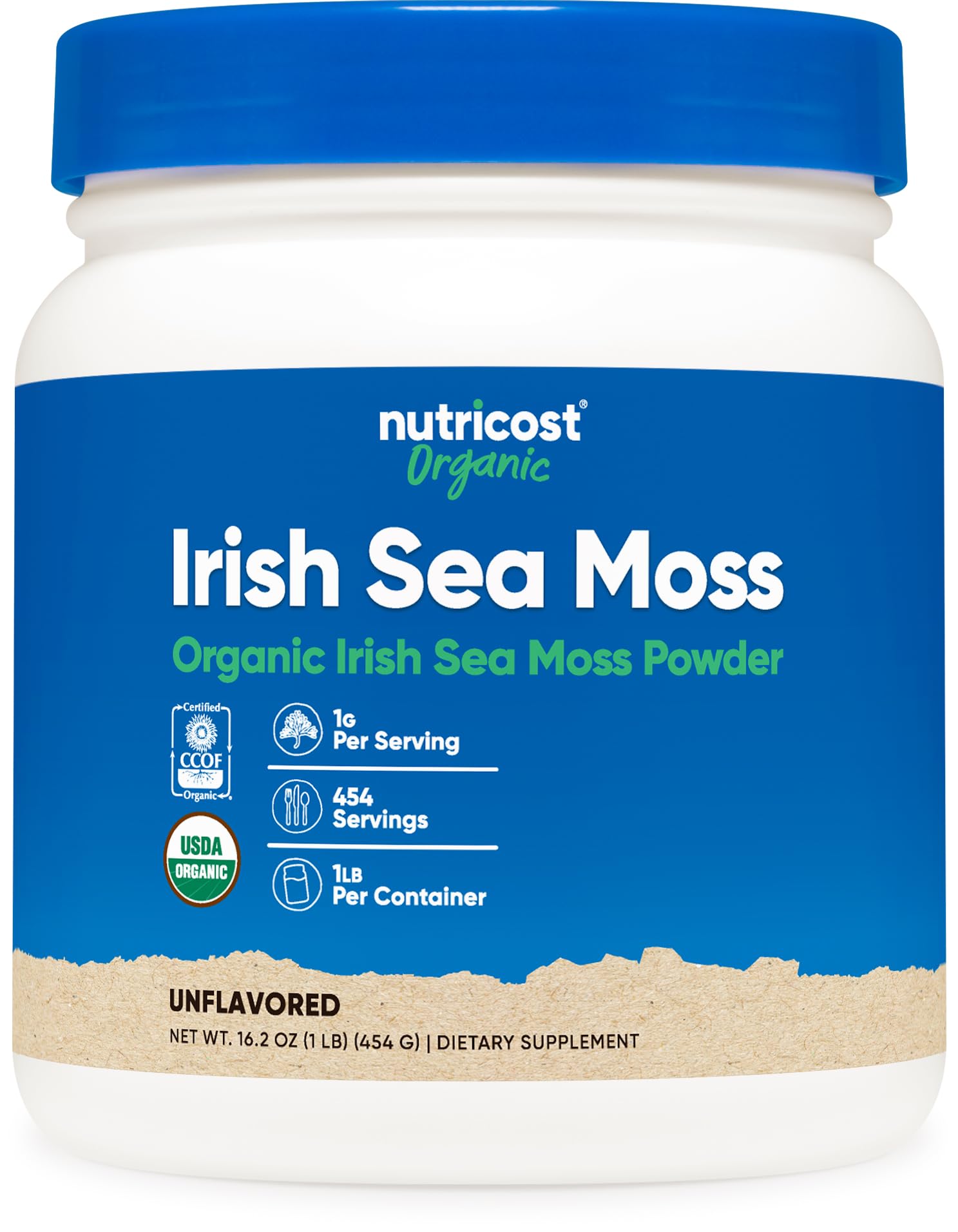 Nutricost Organic Irish Moss Powder (1 LB) - Gluten Free, Non-GMO, Vegetarian Friendly - TrustMedUSA