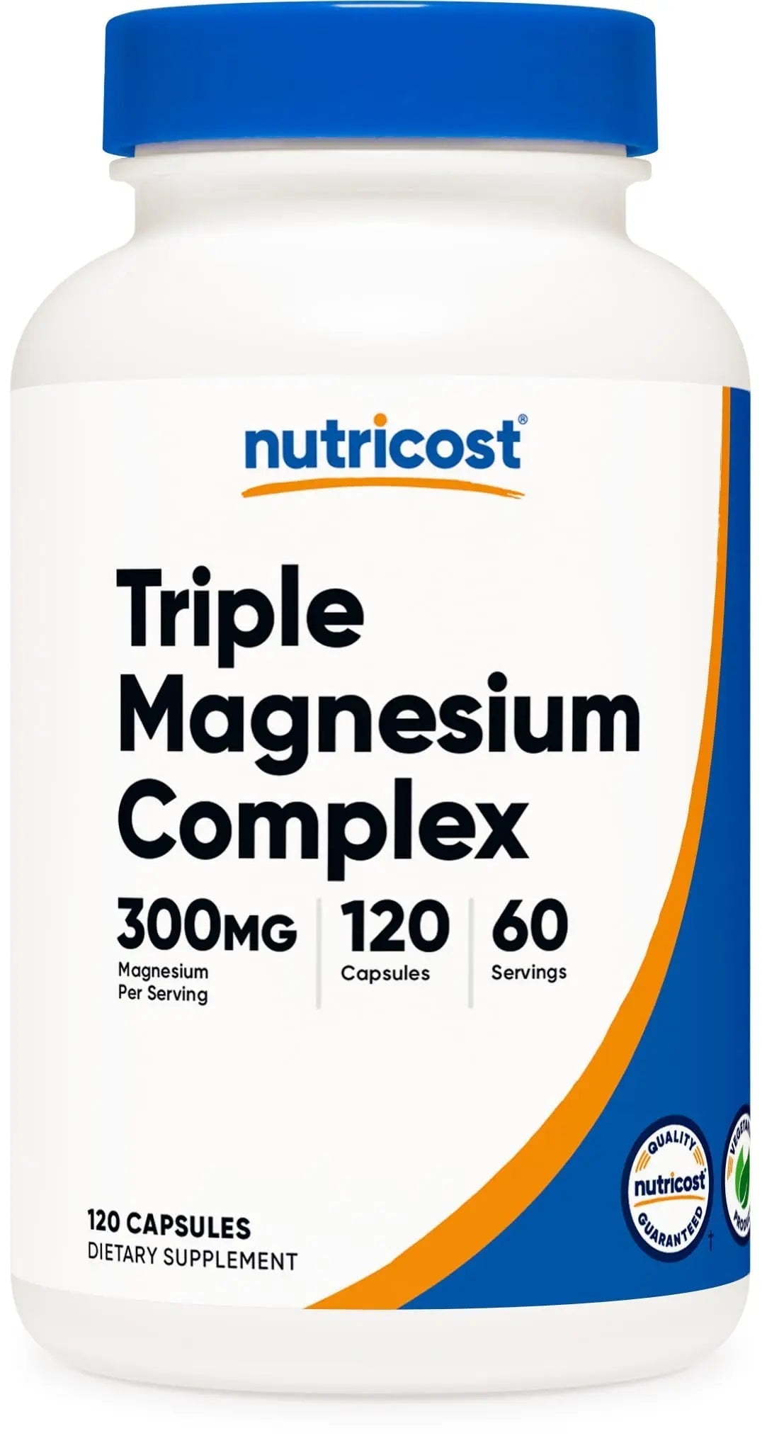 Nutricost Triple Magnesium Complex (300mg, 120 Capsules) - from Di-Magnesium Malate, Bisglycinate and Citrate, 60 Servings - TrustMedUSA