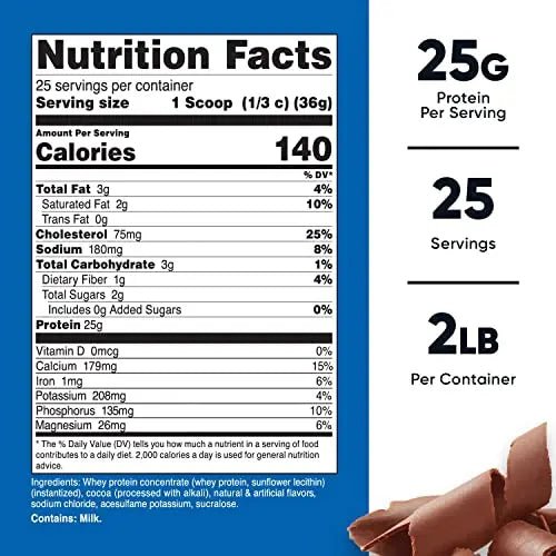 Nutricost Whey Protein Concentrate (Chocolate) 2LBS - Gluten Free & Non-GMO - TrustMedUSA