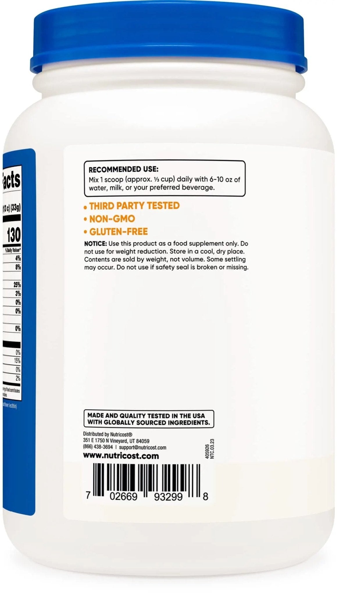 Nutricost Whey Protein Concentrate (Unflavored) 2LBS - Gluten Free & Non-GMO - TrustMedUSA