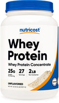 Nutricost Whey Protein Concentrate (Unflavored) 2LBS - Gluten Free & Non-GMO - TrustMedUSA