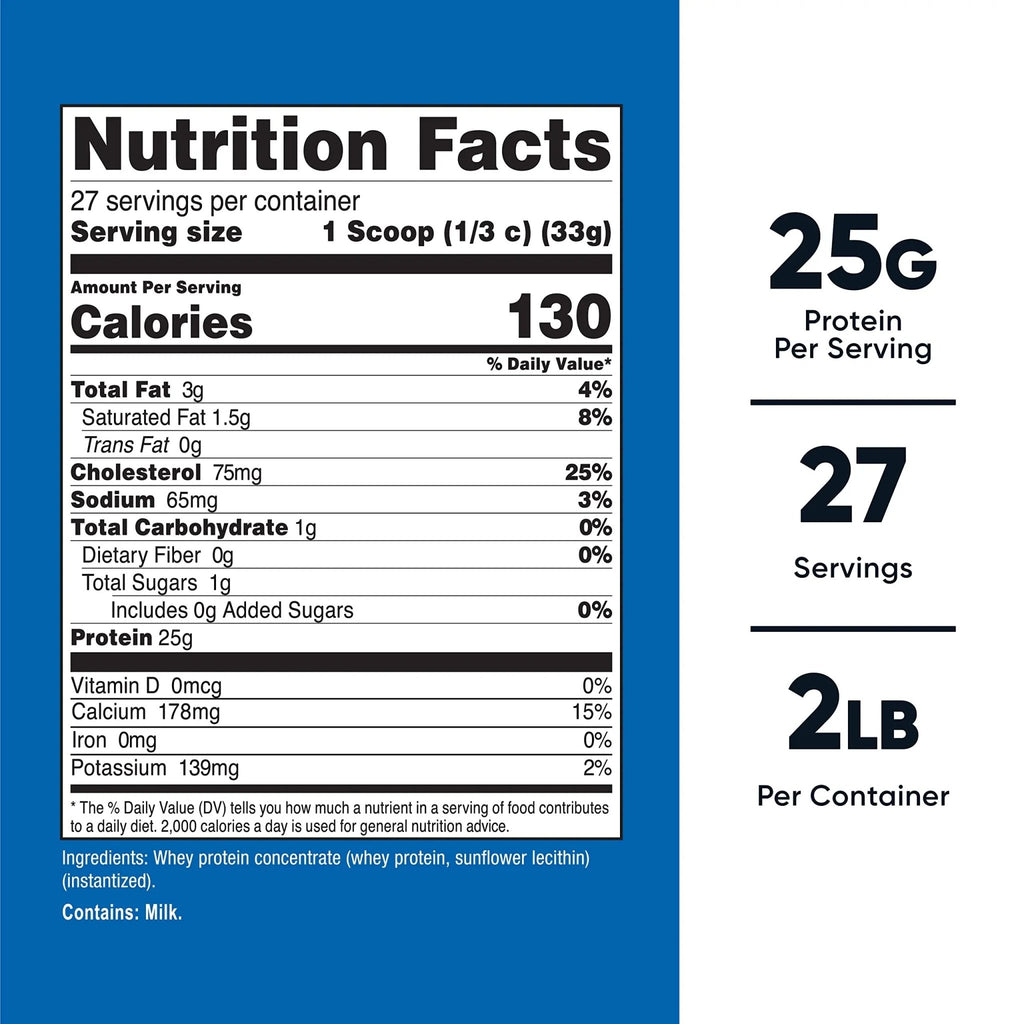 Nutricost Whey Protein Concentrate (Unflavored) 2LBS - Gluten Free & Non-GMO - TrustMedUSA
