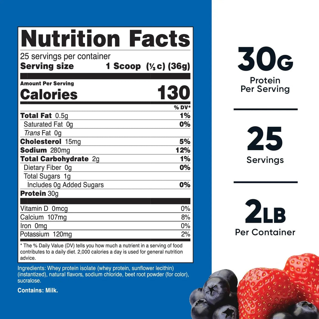Nutricost Whey Protein Isolate (Strawberry Acai, 2 Pounds) - TrustMedUSA