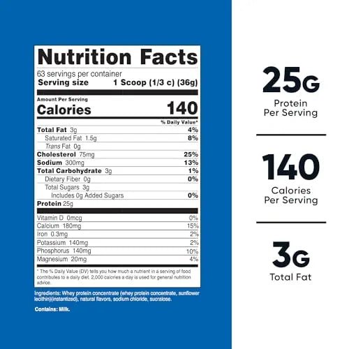 Nutricost Whey Protein Supplement Powder, Vanilla, 5 pounds - TrustMedUSA