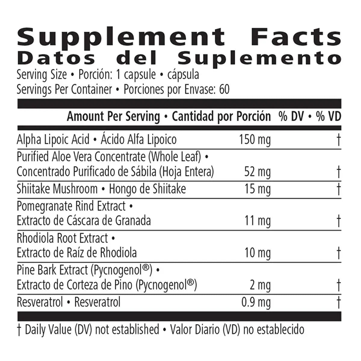 Nutrient Support Formula Cell Activator 60 Capsules W/Aloe Vera & Antioxidant Activity - TrustMedUSA