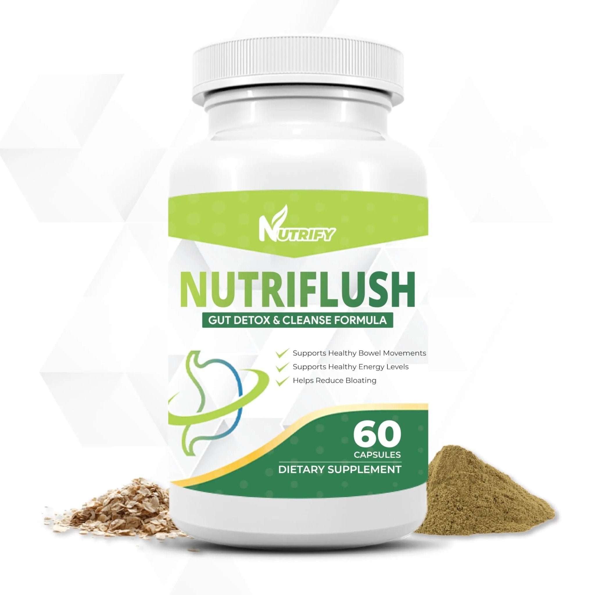 NutriFlush - Powerful Colon Support & Gut Cleanse Formula, High Absorption, GMO Free, Made in USA - TrustMedUSA