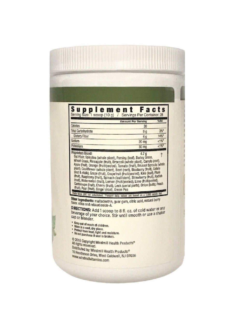 Nutrition Works Greens Powder Greens & Superfoods - Berry Flavor - 9.88 Oz (20 Servings) - TrustMedUSA