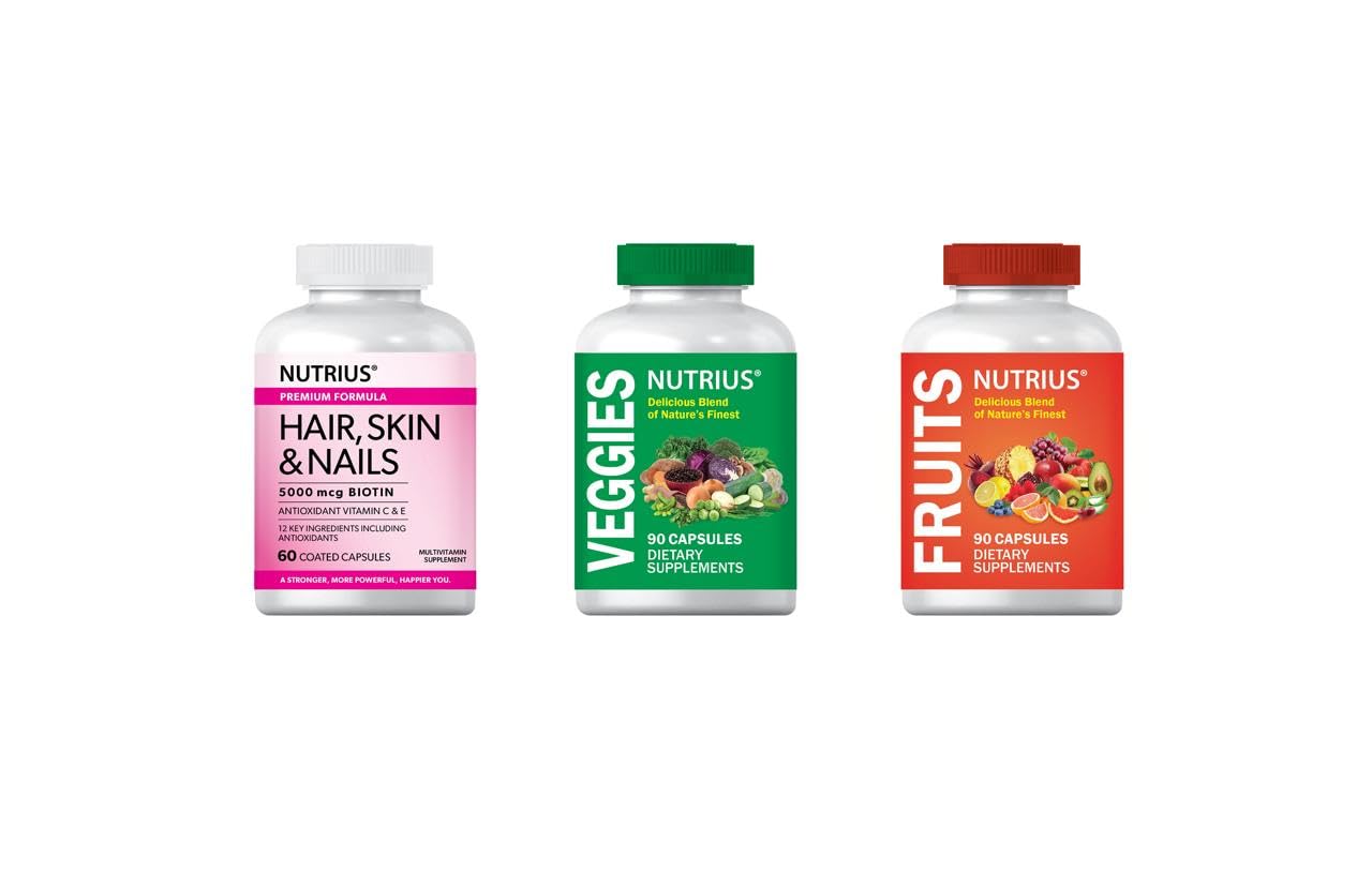 Nutrius Fruits Delicious Blend of Nature's Finest - 90 Capsules Dietary Supplements - TrustMedUSA