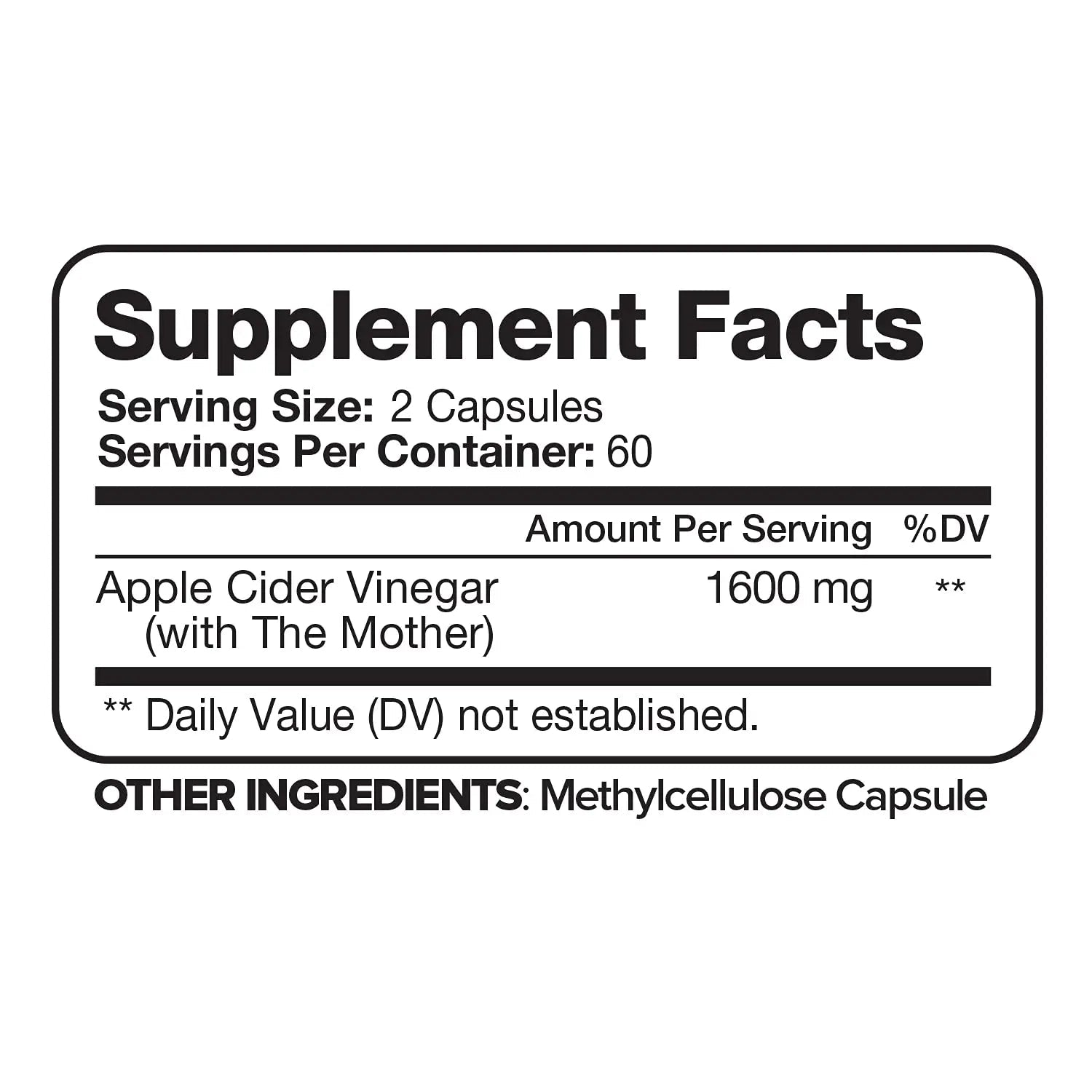 Nutrivein Apple Cider Vinegar Capsules with Mother - 1600mg - 120 Vegan - TrustMedUSA