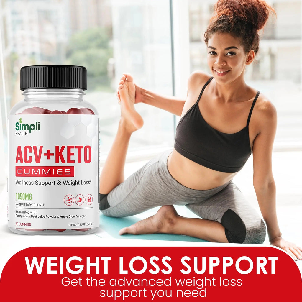 Nutrocell Simpli Health ACV Ketos Gummies Keto Apple Cider Vinegar 1050mg, Simplihealth - TrustMedUSA